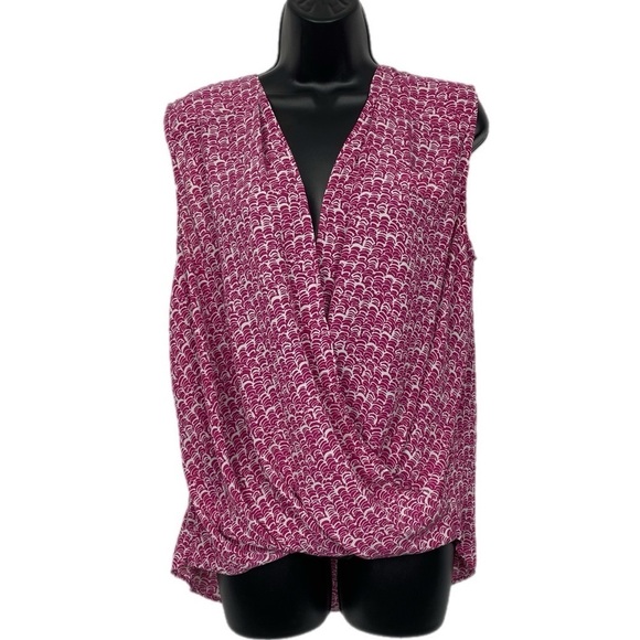 Halogen Women’s Sleeveless Surplice High Low Top Size Small in Pink - Picture 1 of 8